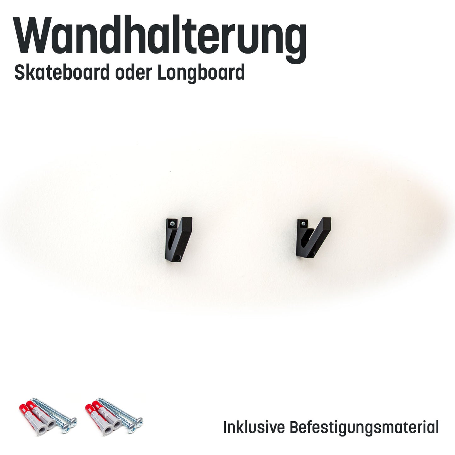 Skateboard Wandhalterung universell auf Longboard geeignet Typ 4