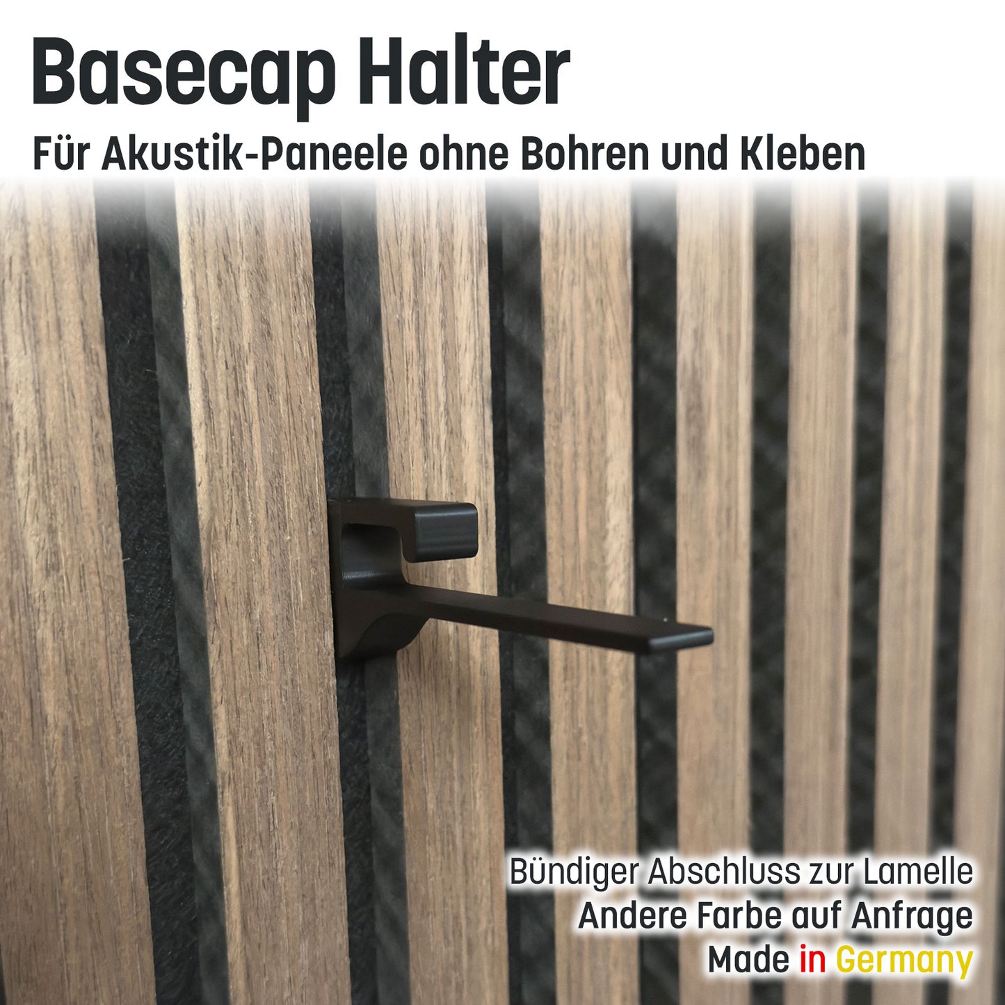 Basecap Halter Haken für Akustik-Paneele
