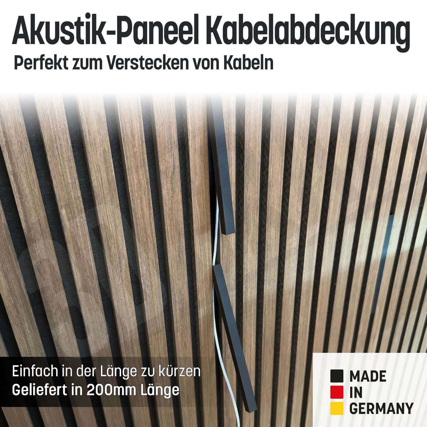 Versteckte Kabelführung für Akustik Paneele