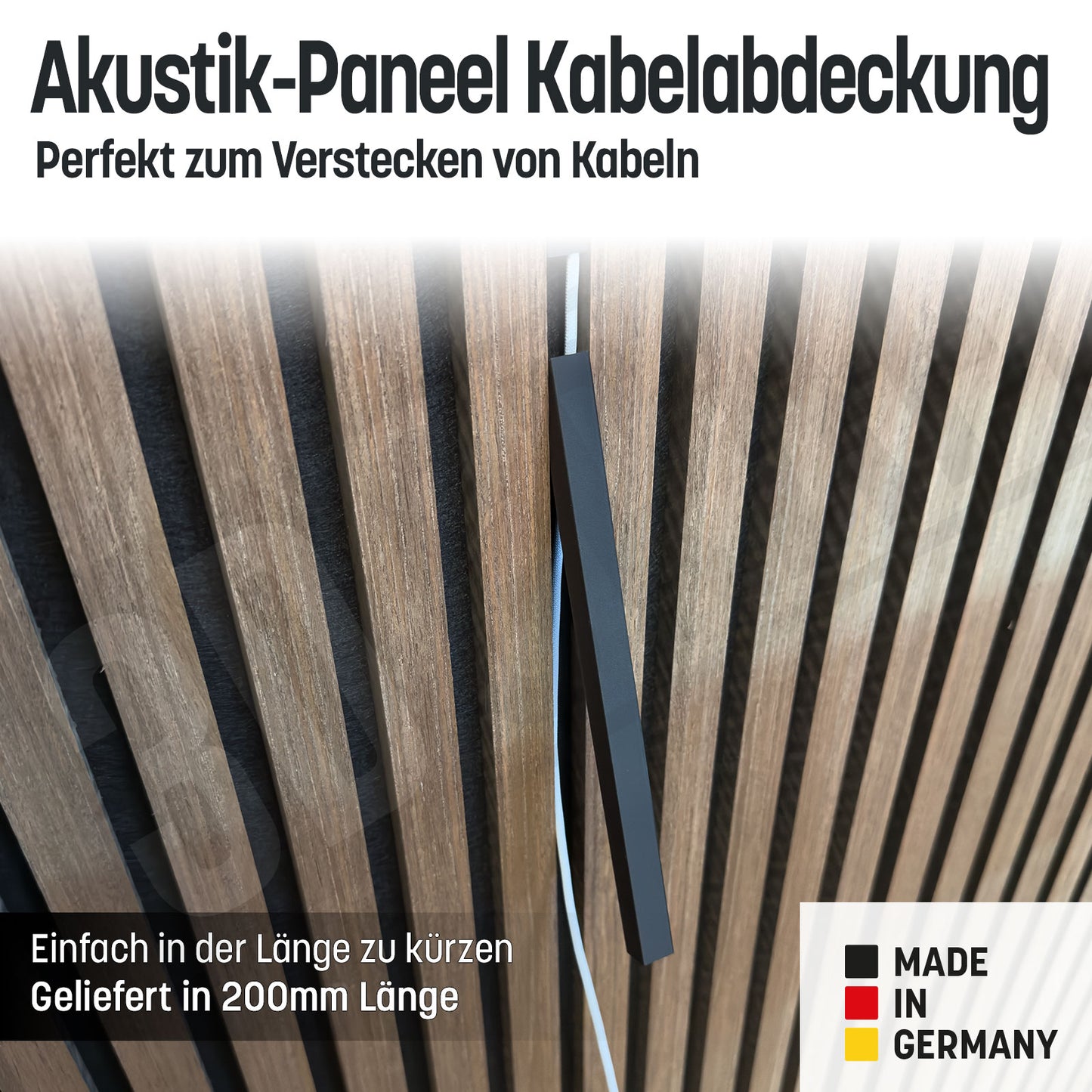 Versteckte Kabelführung für Akustik Paneele