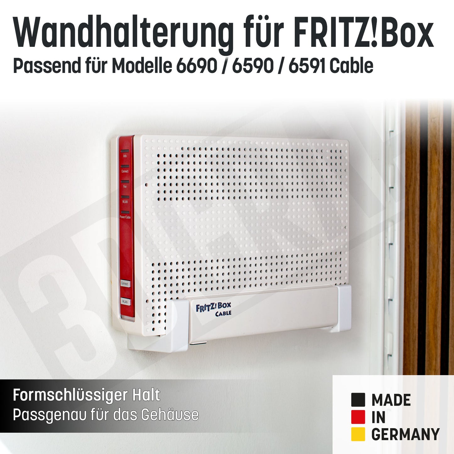 Wandhalterung für AVM FRITZ!Box 6690 / 6590 / 6591 Cable