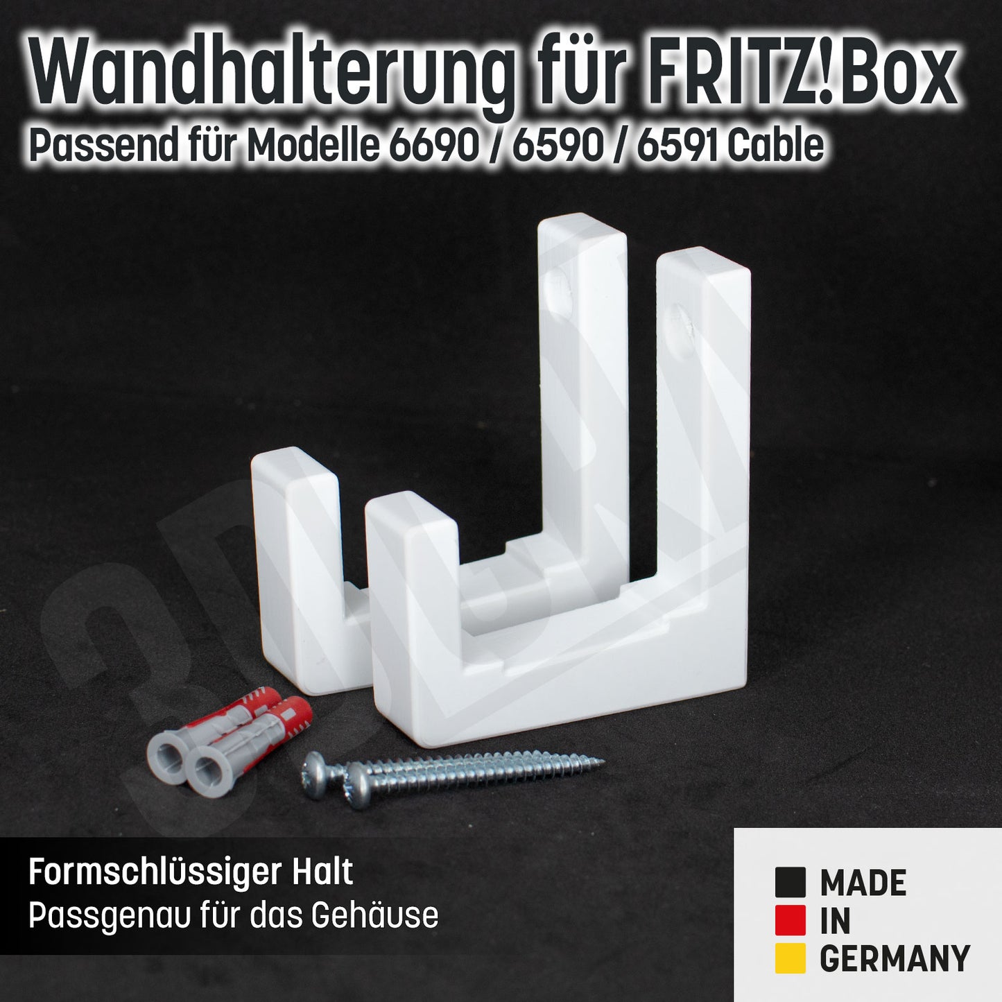 Wandhalterung für AVM FRITZ!Box 6690 / 6590 / 6591 Cable