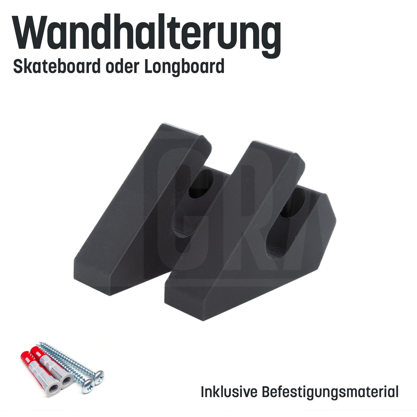 Skateboard Wandhalterung universell auch für Longboard geeignet Typ 1
