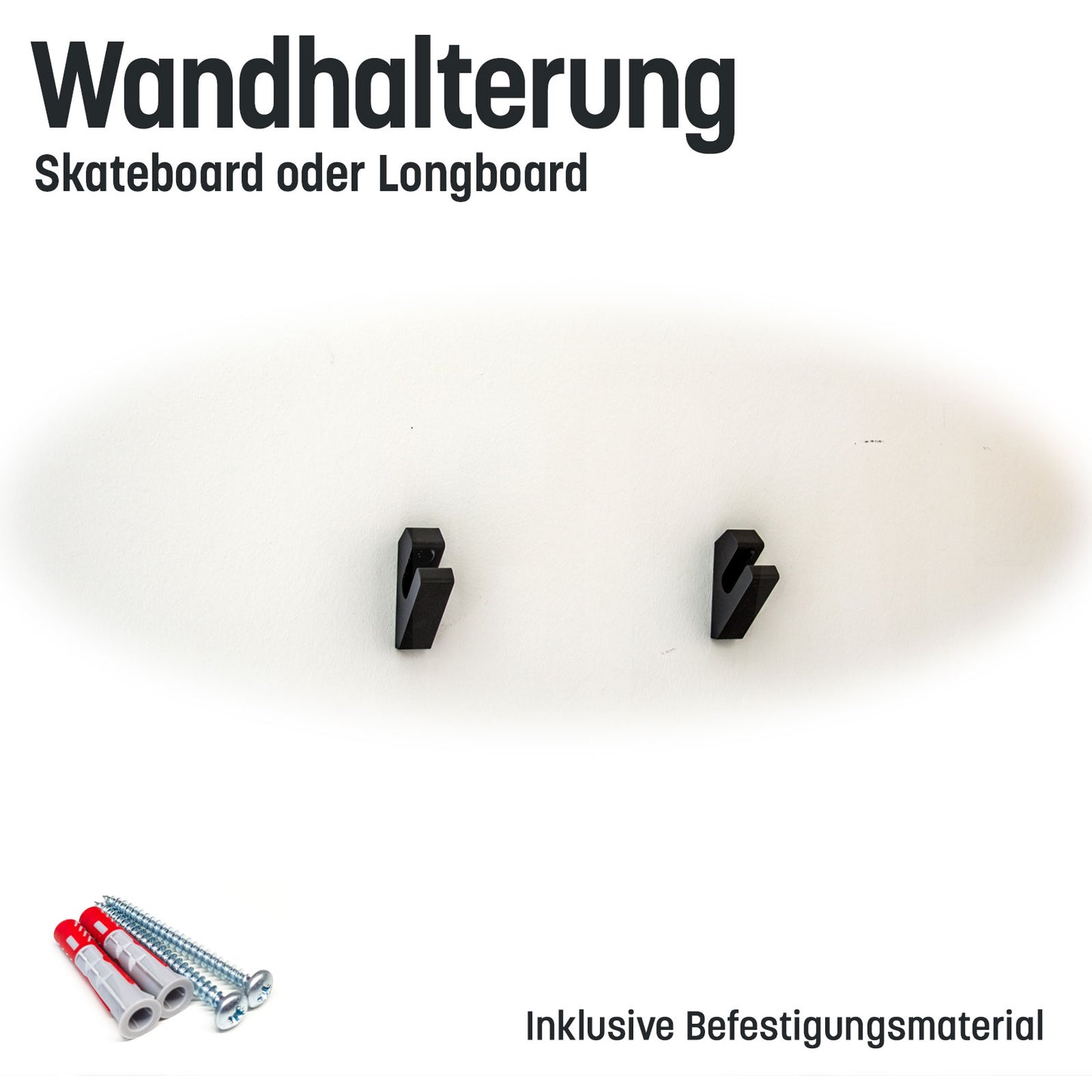 Skateboard Wandhalterung universell auch für Longboard geeignet Typ 1