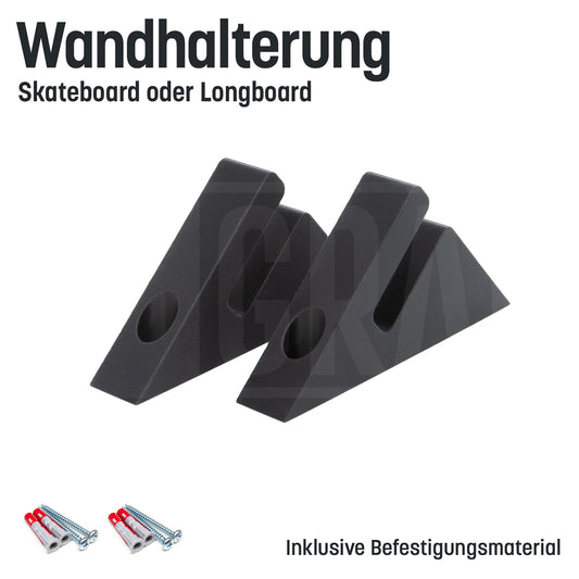 Skateboard Wandhalterung universell auch für Longboard geeignet in Schwarz Typ 3