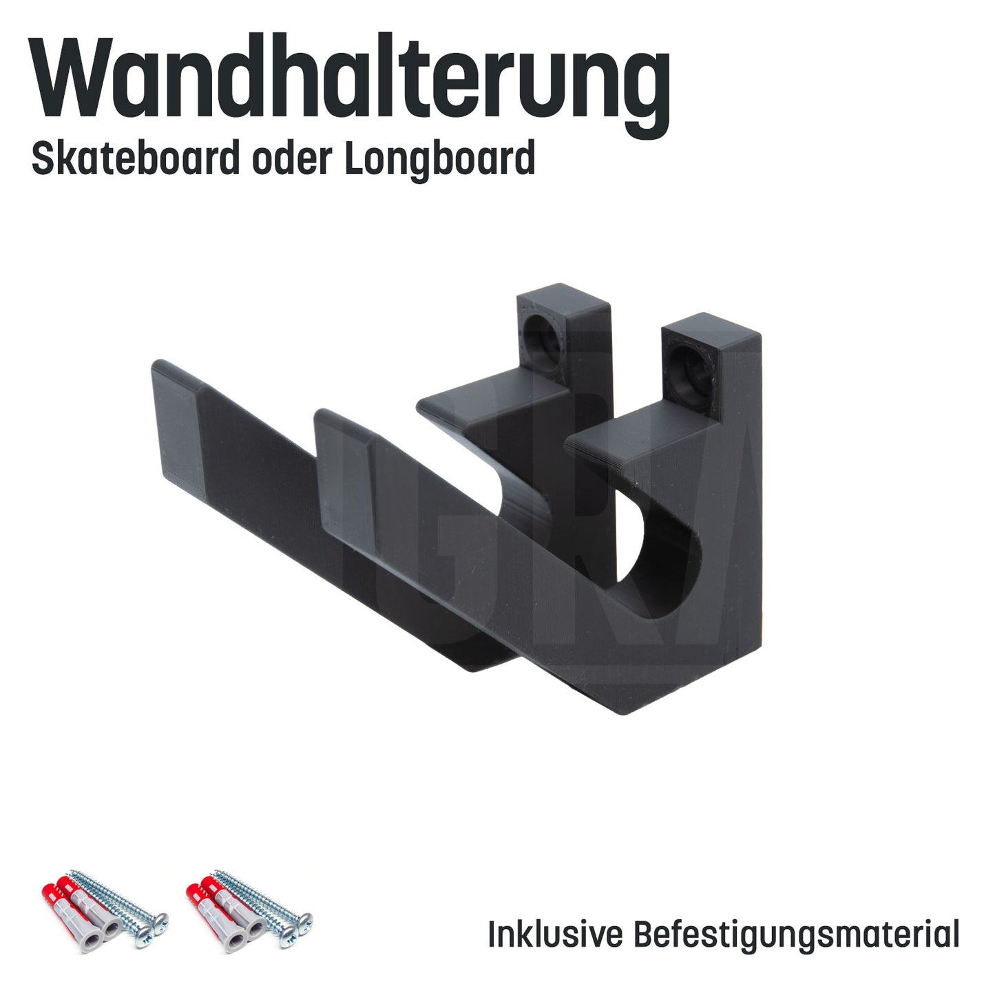 Skateboard Wandhalterung universell auf Longboard geeignet Typ 4