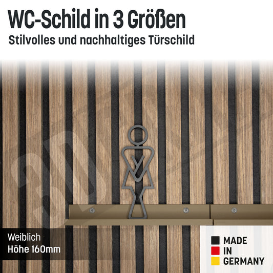 Gäste WC Schild Türschild Klo Toiletten Piktogramm Selbstklebend