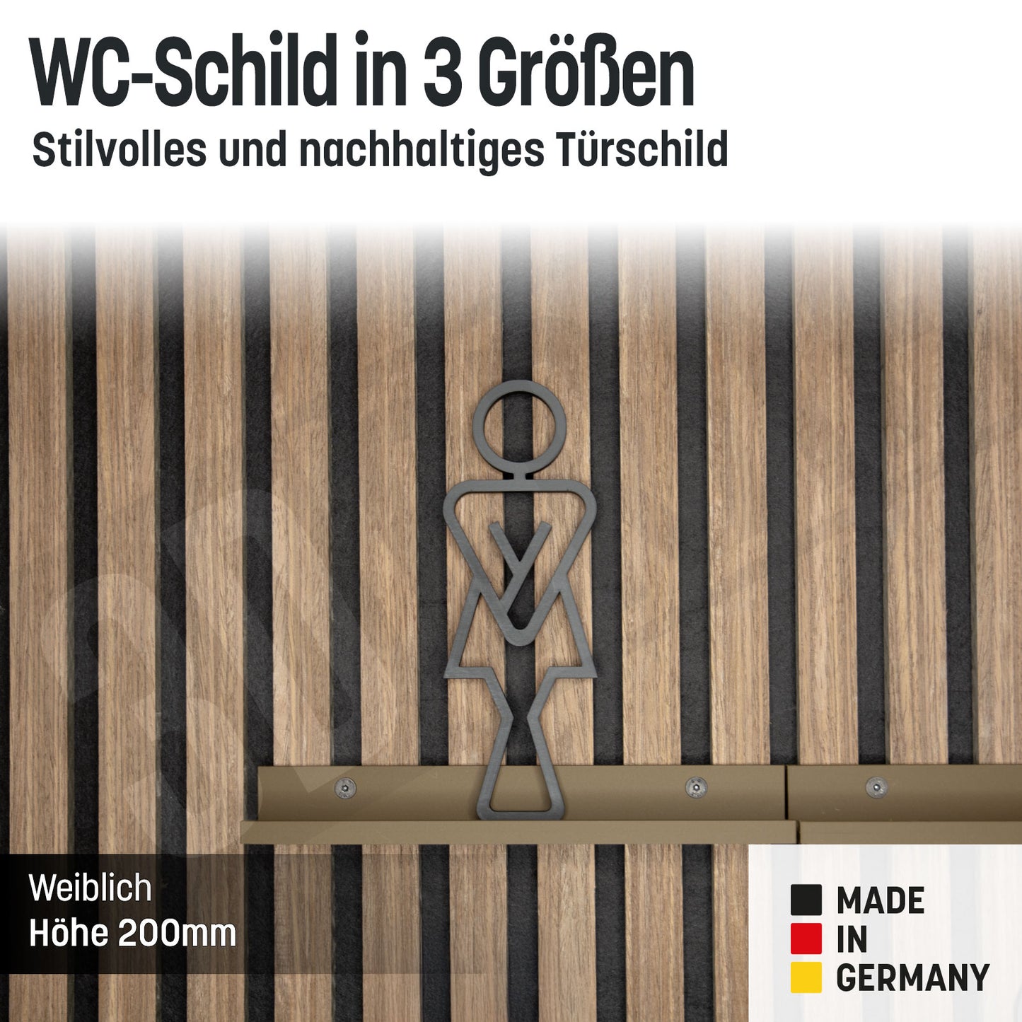 Gäste WC Schild Türschild Klo Toiletten Piktogramm Selbstklebend