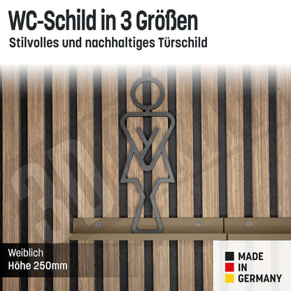 Gäste WC Schild Türschild Klo Toiletten Piktogramm Selbstklebend