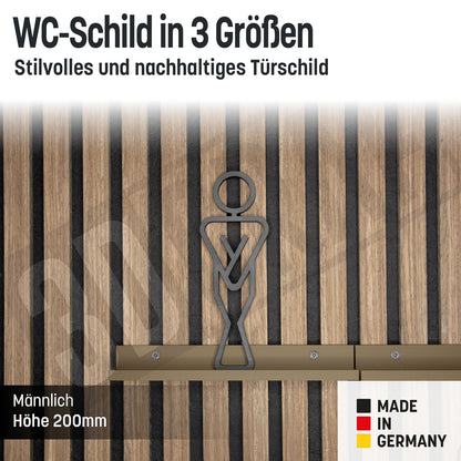 Gäste WC Schild Türschild Klo Toiletten Piktogramm Selbstklebend