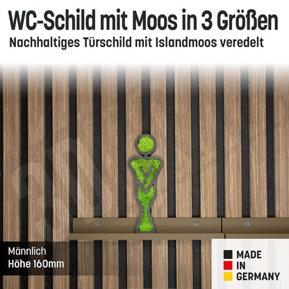 Moos Gäste WC Schild Türschild Klo Toiletten Piktogramm Selbstklebend