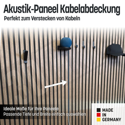 Versteckte Kabelführung für Akustik Paneele