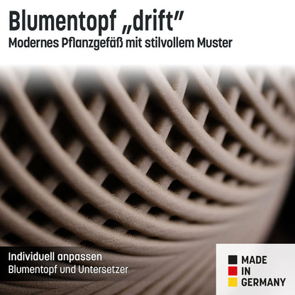 Blumentopf „drift” mit umlaufender Platte