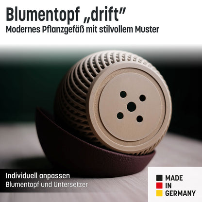 Blumentopf „drift” mit umlaufender Platte