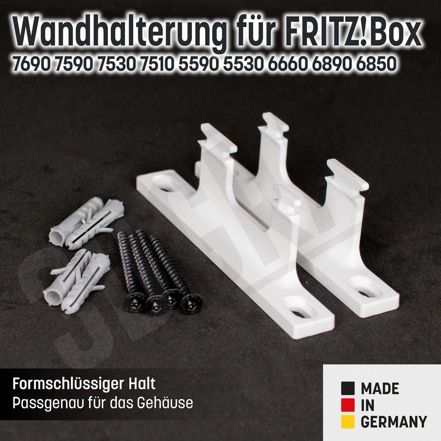 Fritz!Box Wandhalterung 7690, 7590, 7530, 7510, 5590, 5530, 6660, 6890 und 6850