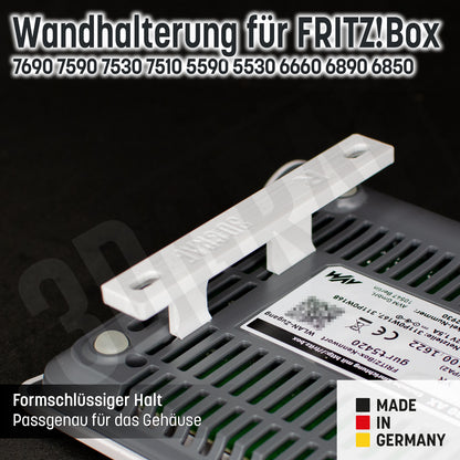Fritz!Box Wandhalterung 7690, 7590, 7530, 7510, 5590, 5530, 6660, 6890 und 6850