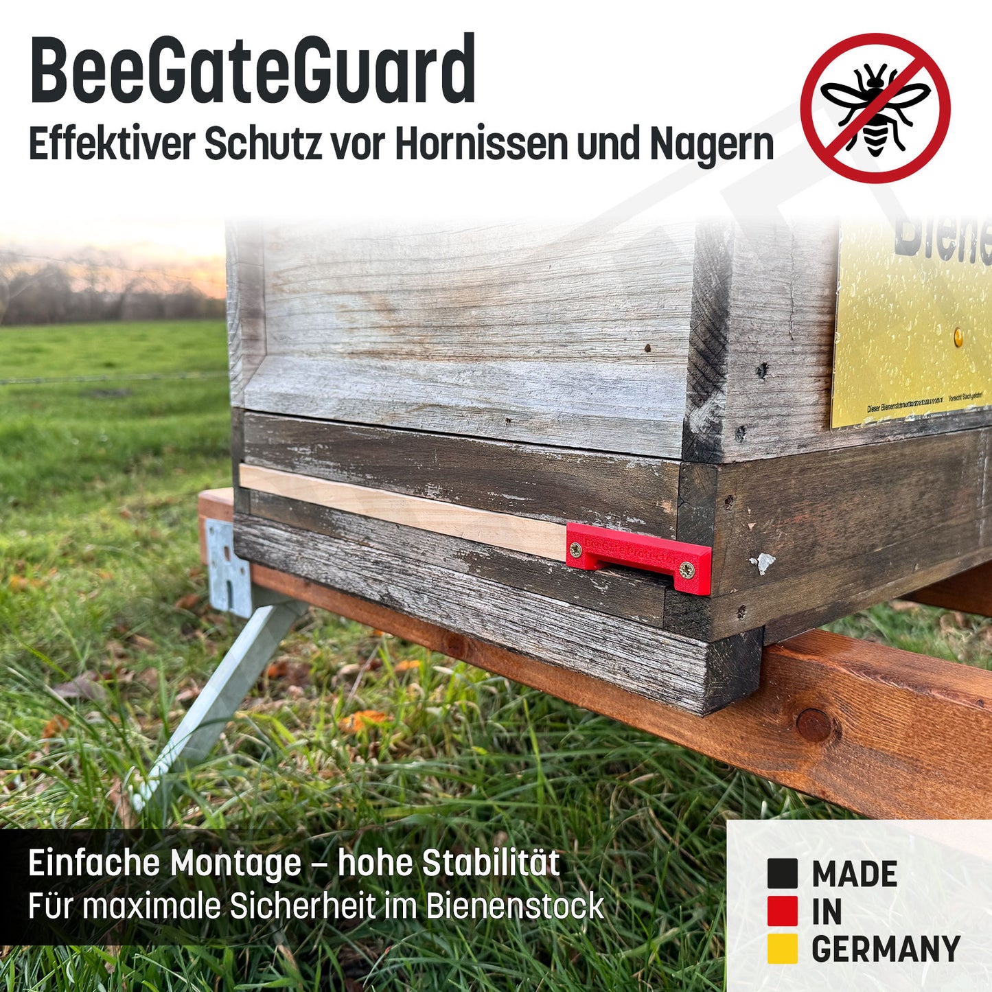 BeeGateGuard - Schutz vor Eindringlingen im Honigbienenstock wie Hornissen und Mäusen