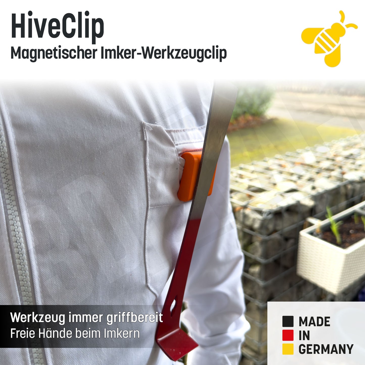 HiveClip - der magnetische Werkzeughalter für Imker