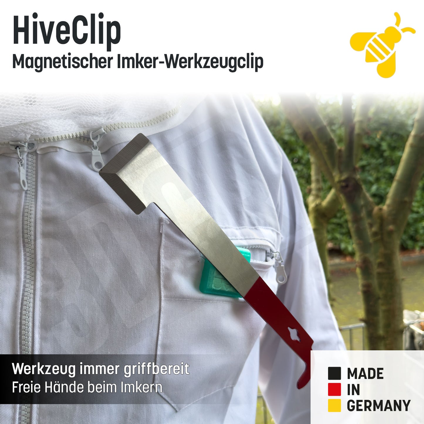 HiveClip - der magnetische Werkzeughalter für Imker