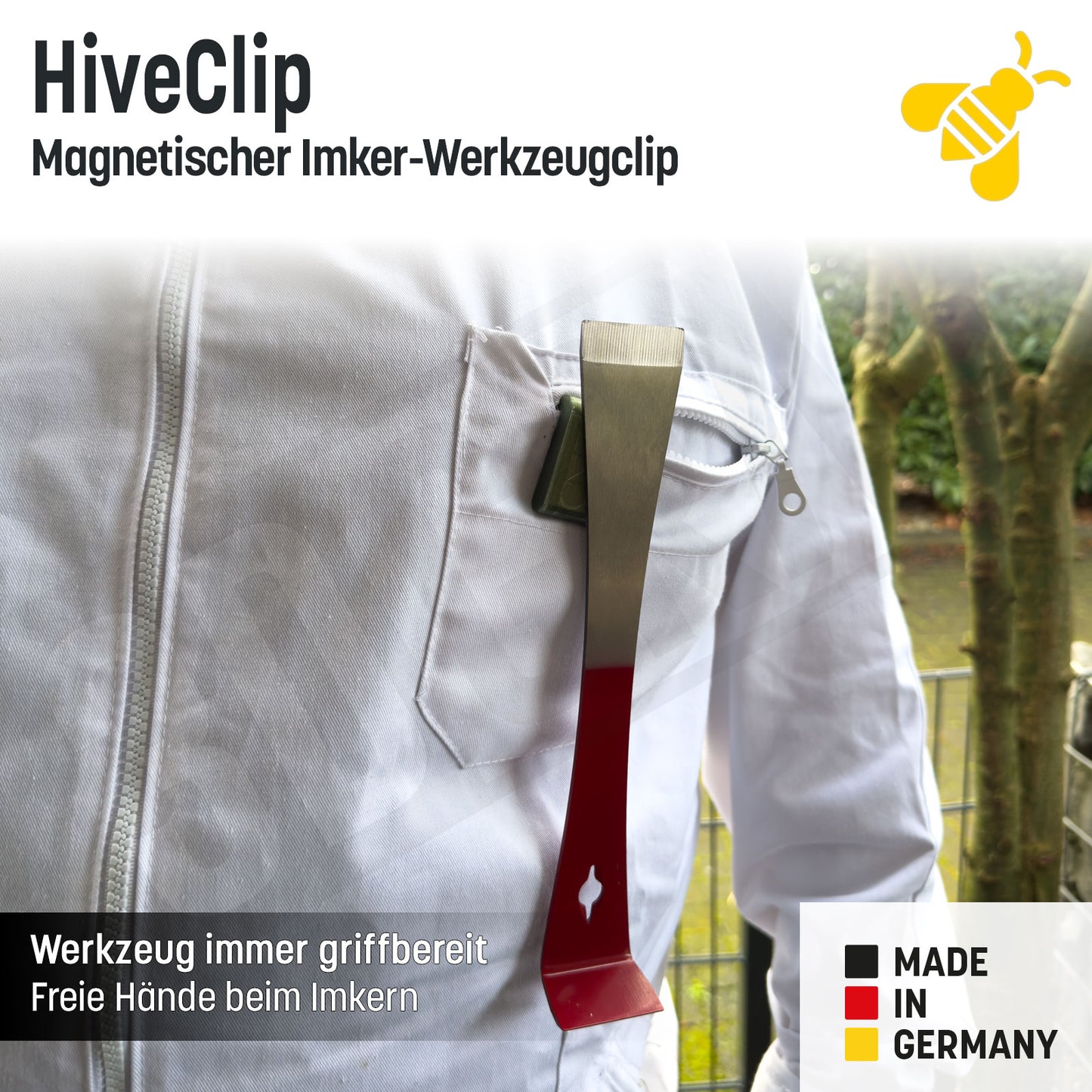 HiveClip - der magnetische Werkzeughalter für Imker