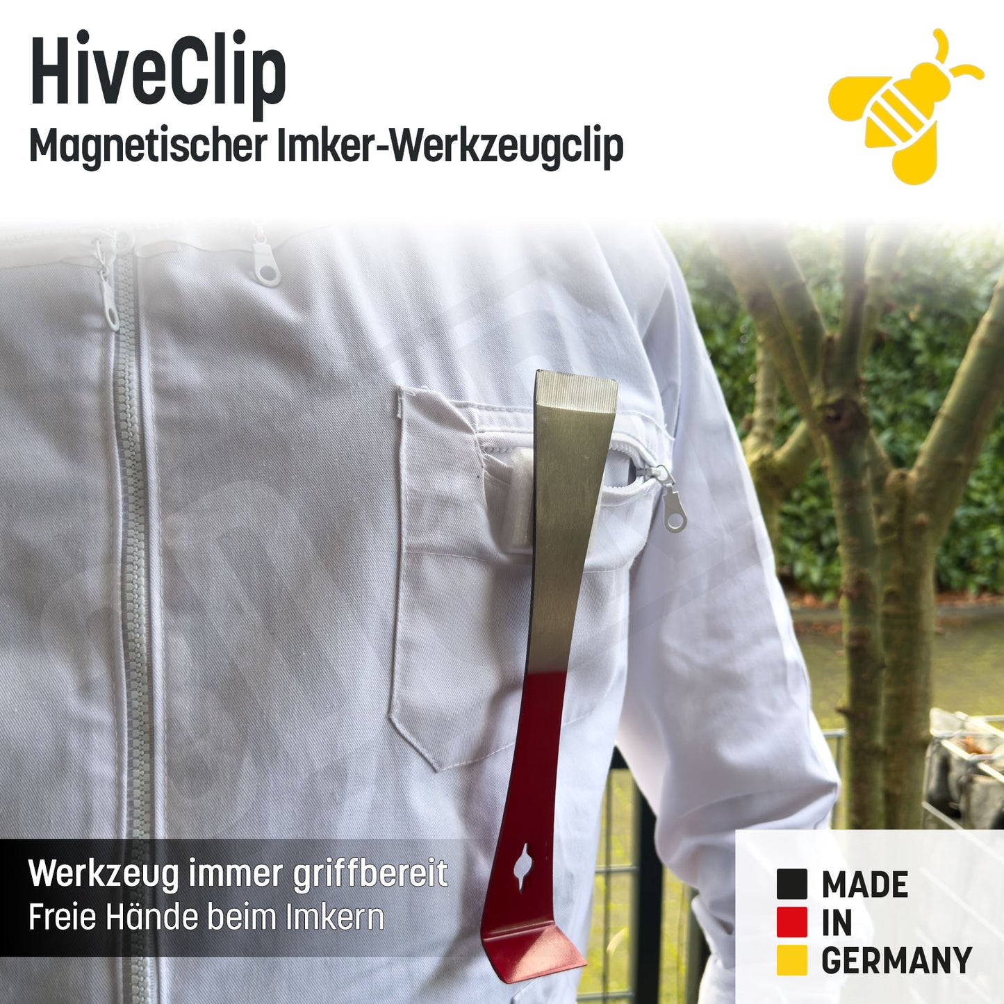 HiveClip - der magnetische Werkzeughalter für Imker