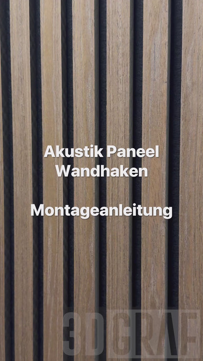 Garderobenhaken / Haken für Akustik Paneele ohne Kleben und Bohren