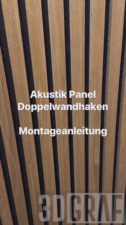 Garderobenhaken / Doppel Haken für Akustik Paneele ohne Kleben und Bohren
